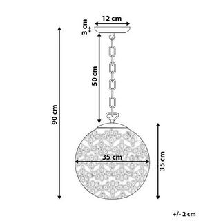 Beliani Lampe suspension en Métal Glamour VOLTA  