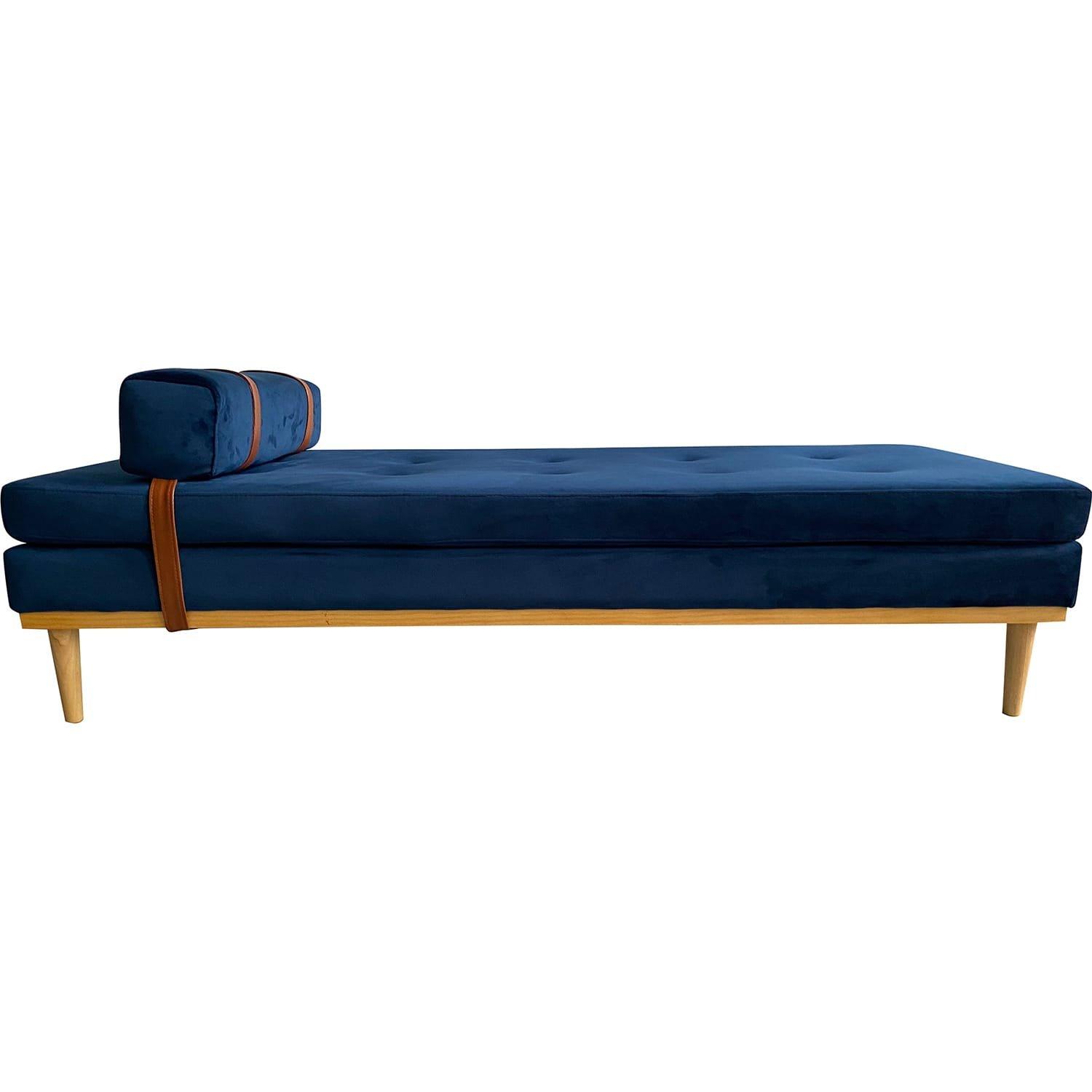 mutoni Daybed velours bleu 180  