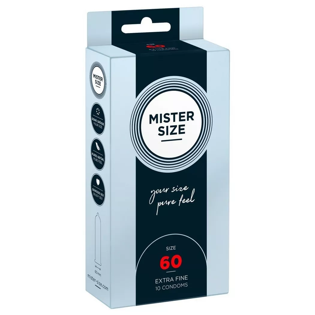 Mister Size -  60, 10 Stück, Transparent