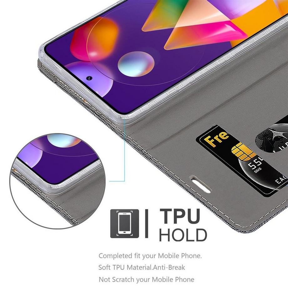 Cadorabo  Housse compatible avec Samsung Galaxy M31s - Coque de protection avec fermeture magnétique, fonction de support et compartiment pour carte 