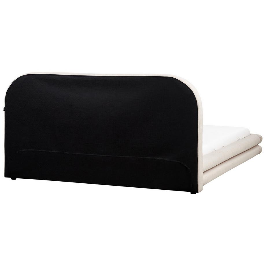 Beliani Wasserbett aus Kunstleinen Minimalistisch LAVARDENS  