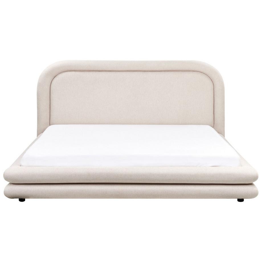 Beliani Wasserbett aus Kunstleinen Minimalistisch LAVARDENS  