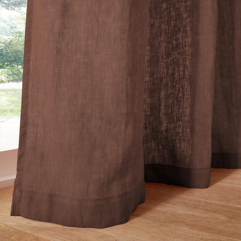 La Redoute Intérieurs  Rideau lin lavé pattes cachées 