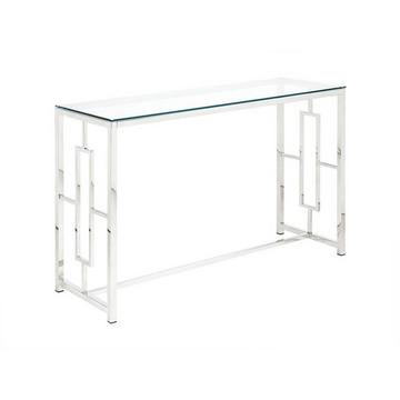 Wandkonsole Glas Stahl Chromfarben CLOTILDE