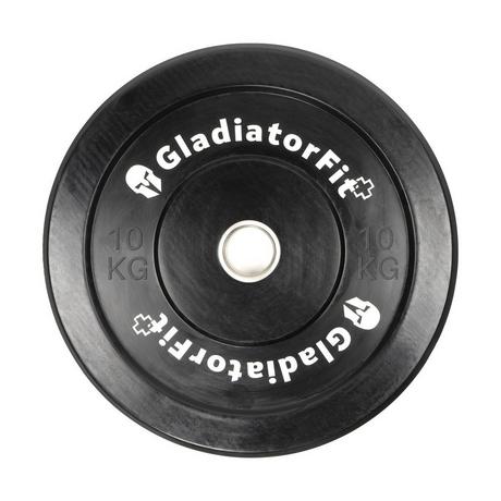 GladiatorFit  Disque olympique noir caoutchouc "Bumper Plate" Ø 51mm GladiatorFit 