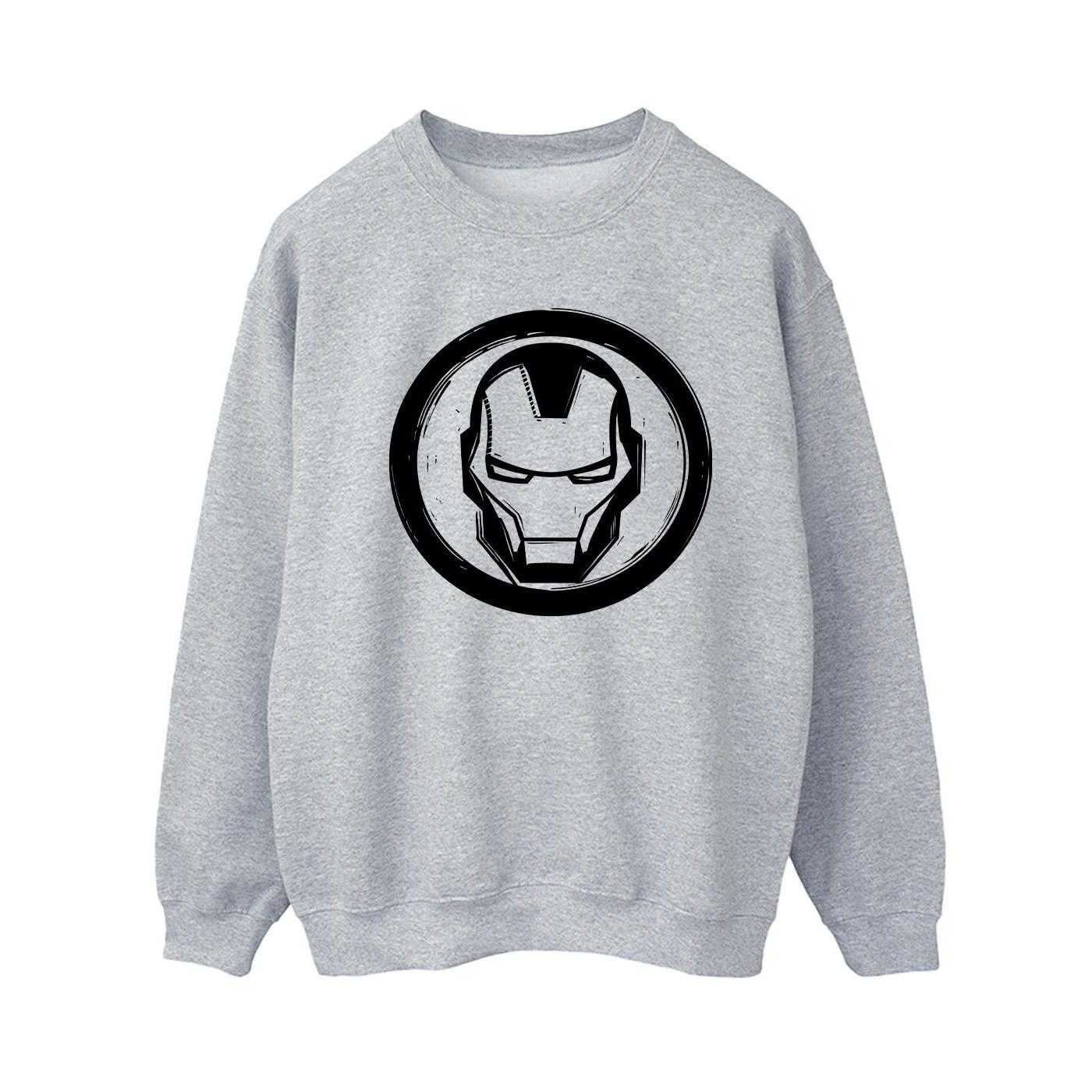 Image of Iron Man Chest Logo Sweatshirt Damen Grau XL
