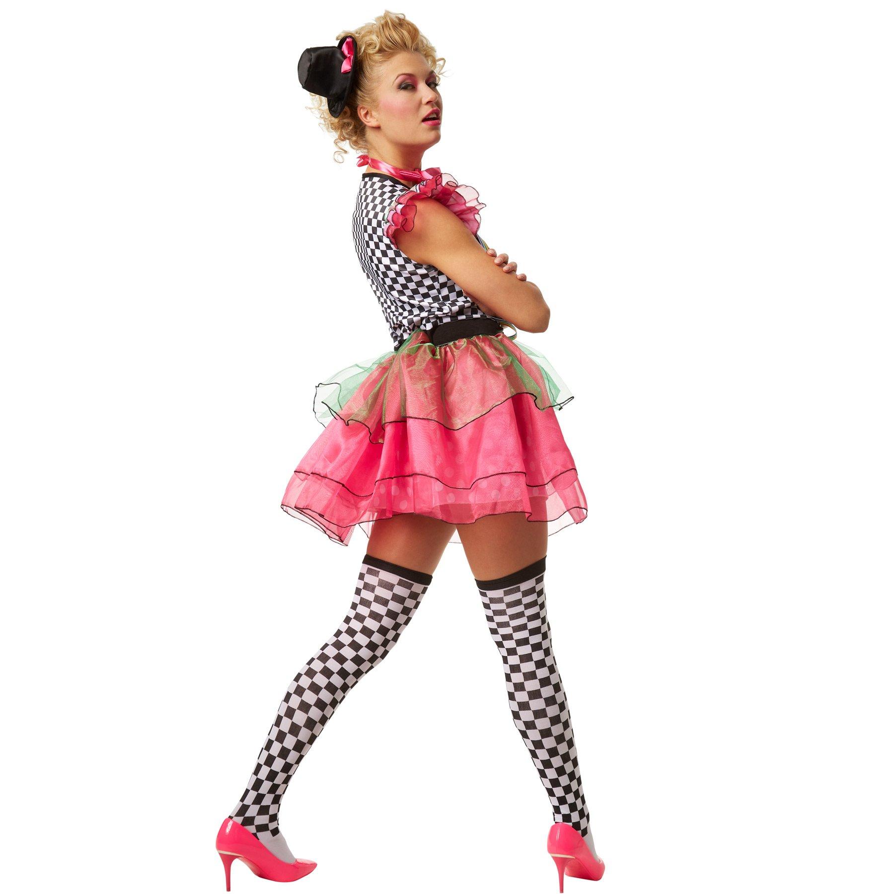 Tectake  Costume de clown fluo pour femme 