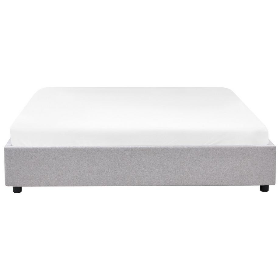 Beliani Lit avec tiroirs de rangement sans tête de lit en Tissu  PRADES  