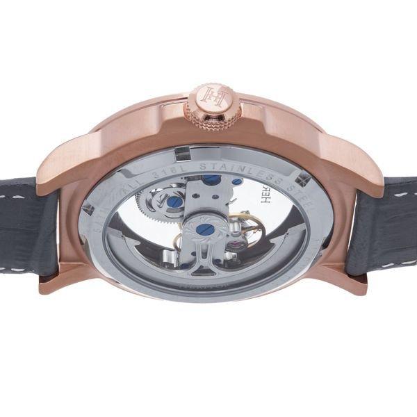 Heritor Automatic  Heritor Automatic Xander Halbskelett-Lederarmbanduhr 