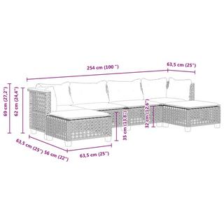 VidaXL Garten sofagarnitur poly-rattan  