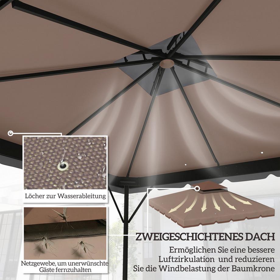 Outsunny Pavillon Ersatzdach  