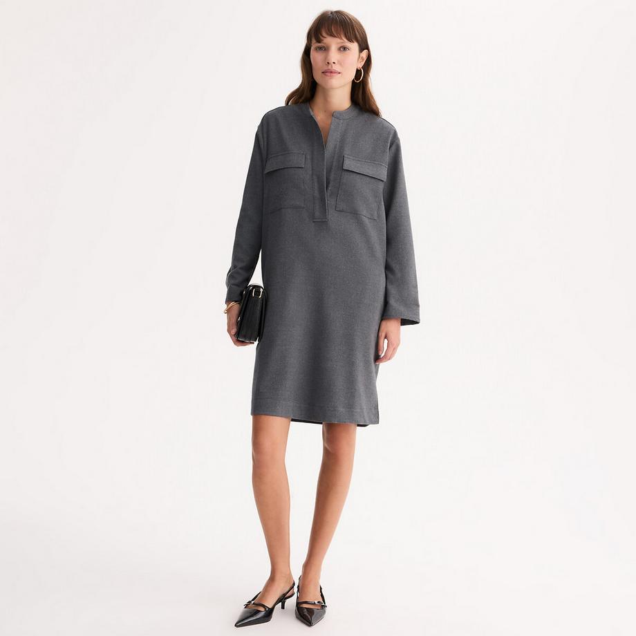 Langärmeliges Flanellkleid