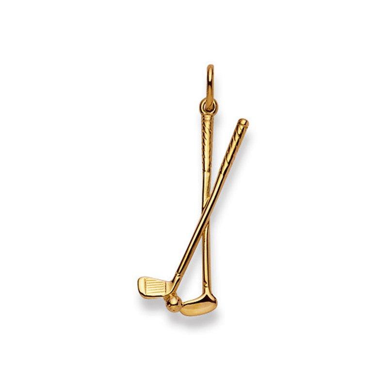 MUAU Schmuck  Anhänger Golf Gelbgold 750, 34x14mm 