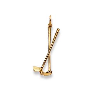 MUAU Schmuck  Anhänger Golf Gelbgold 750, 34x14mm 