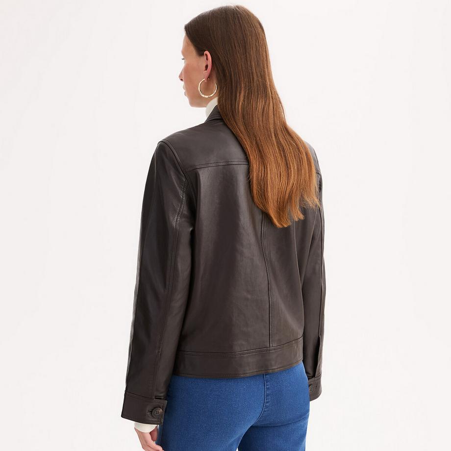 La Redoute Collections Blouson court cuir de mouton  