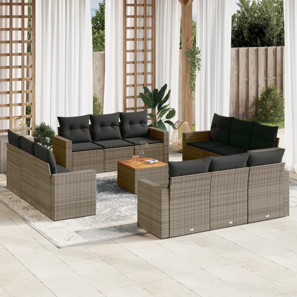 VidaXL set divano da giardino Polirattan  