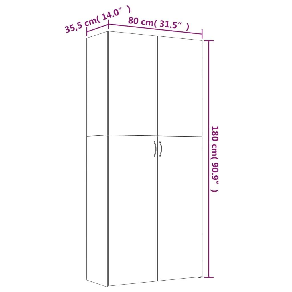 VidaXL Armoire à chaussures bois d'ingénierie  