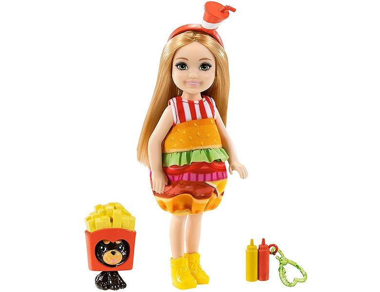 Image of Chelsea Puppe im Burger-Kostüm