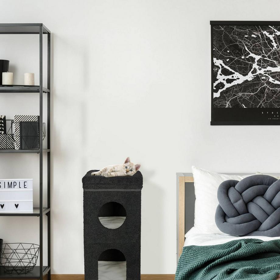 B2X  Niche pliable pour chat noire 