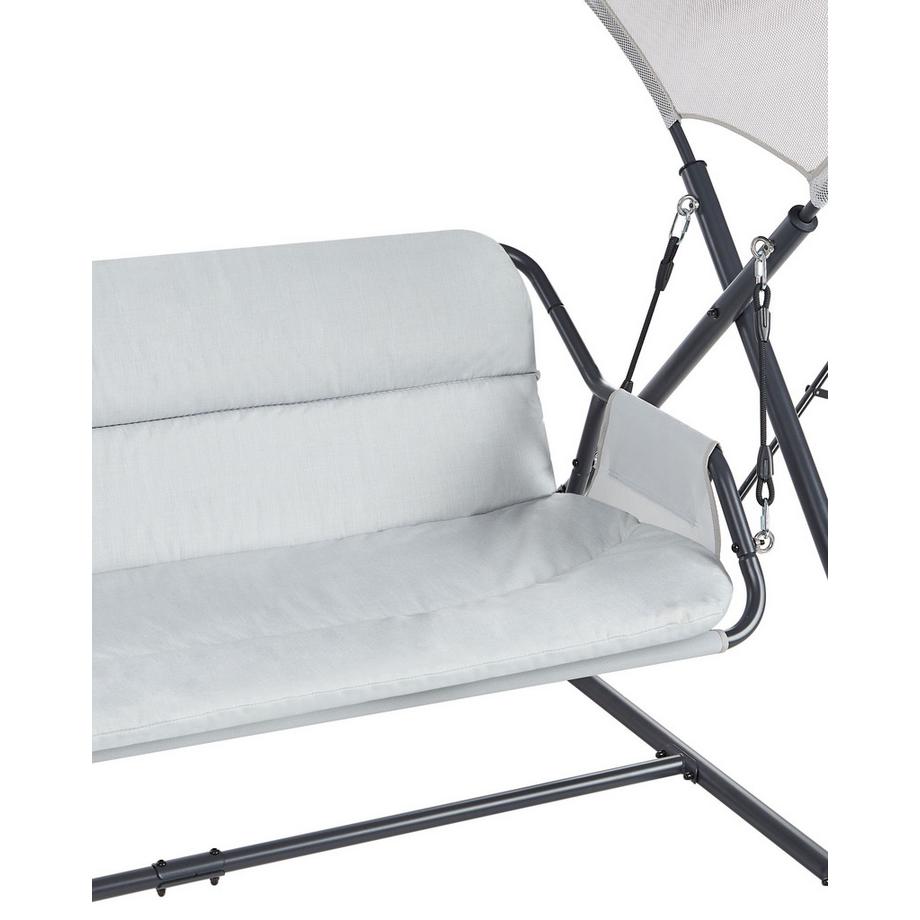 Beliani Balancelle de jardin en Acier Méditerranéen SOLAGNA  