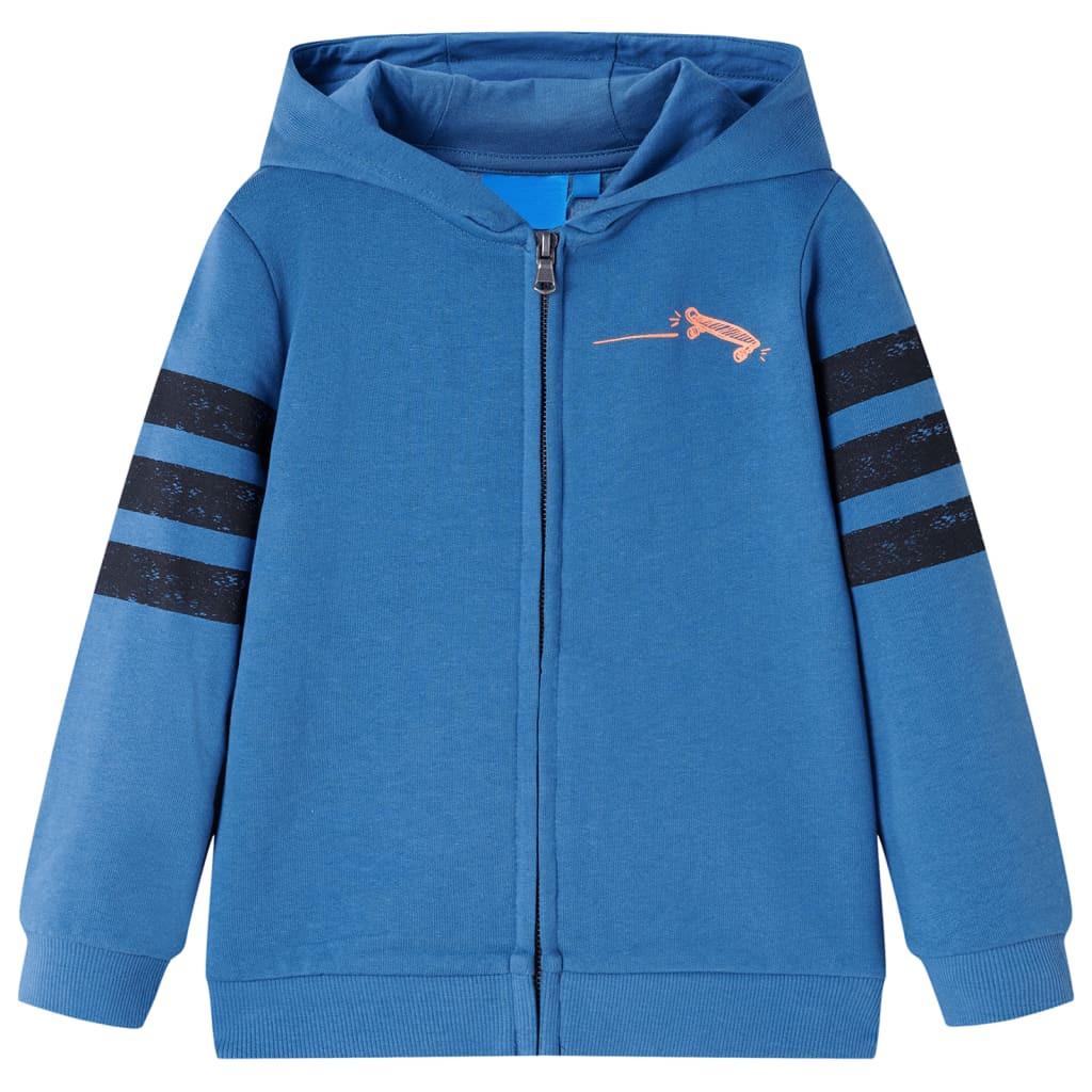 Image of Kinder Kapuzenpullover Baumwolle Jungen Blau 92