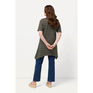 Ulla Popken Maglia lunga linea A scollo V mezze maniche  