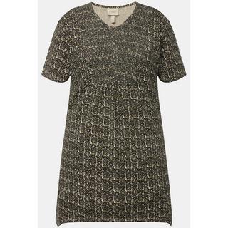 Ulla Popken Maglia lunga linea A scollo V mezze maniche  