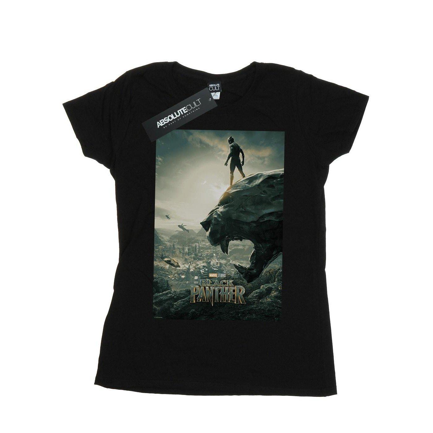 Image of Black Panther Poster Tshirt Damen Schwarz S