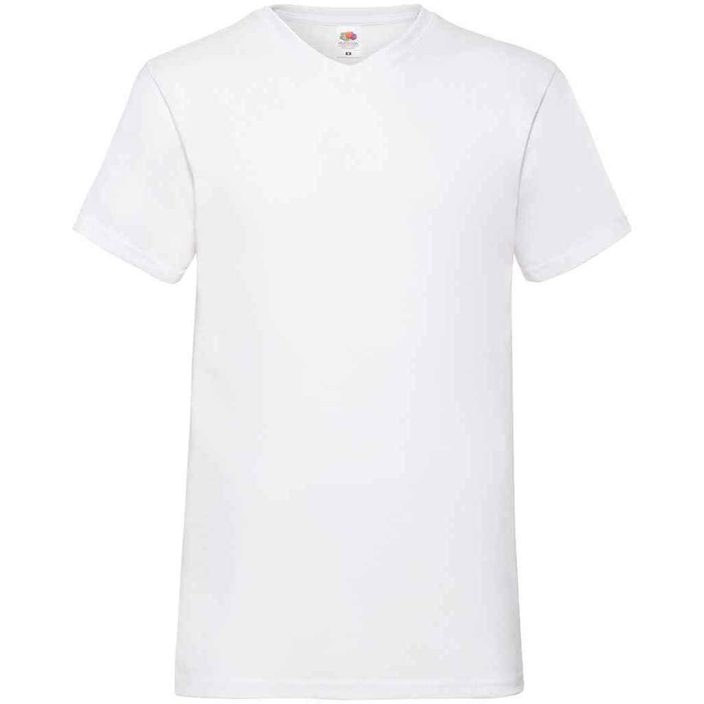 Image of Valueweight Tshirt Vausschnitt Herren Weiss XXL
