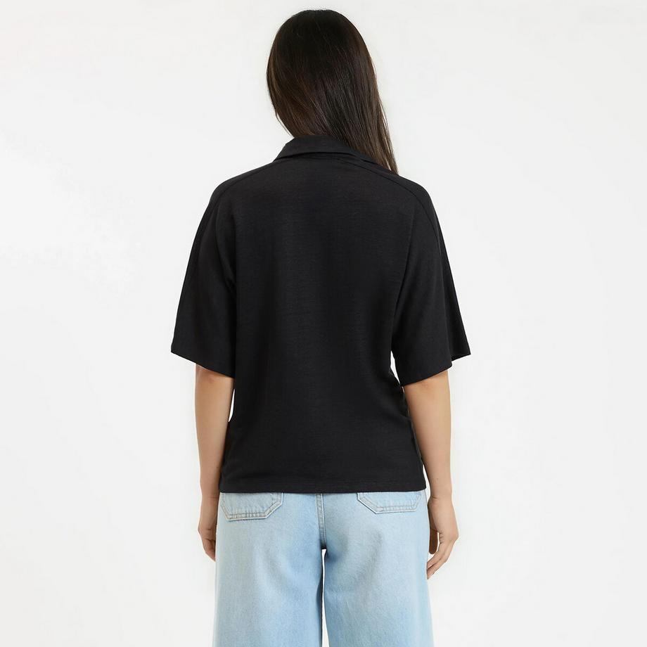 La Redoute Collections Kurzärmeliges Leinen Poloshirt  