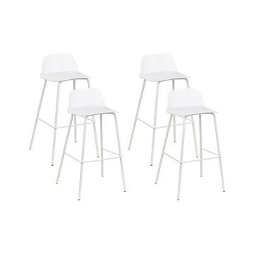 Lot de 4 chaises de bar en Matière synthétique Moderne MORA