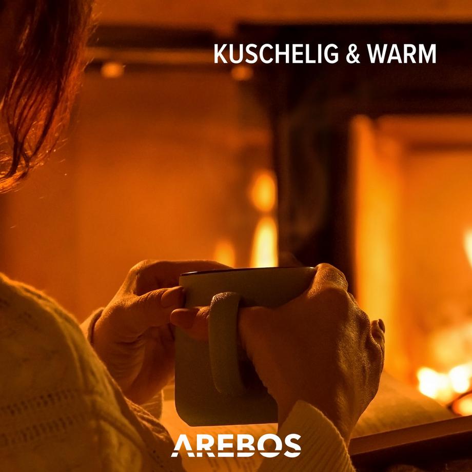 Arebos Elektrische Heizdecke Wärmedecke waschbar Kuscheldecke  