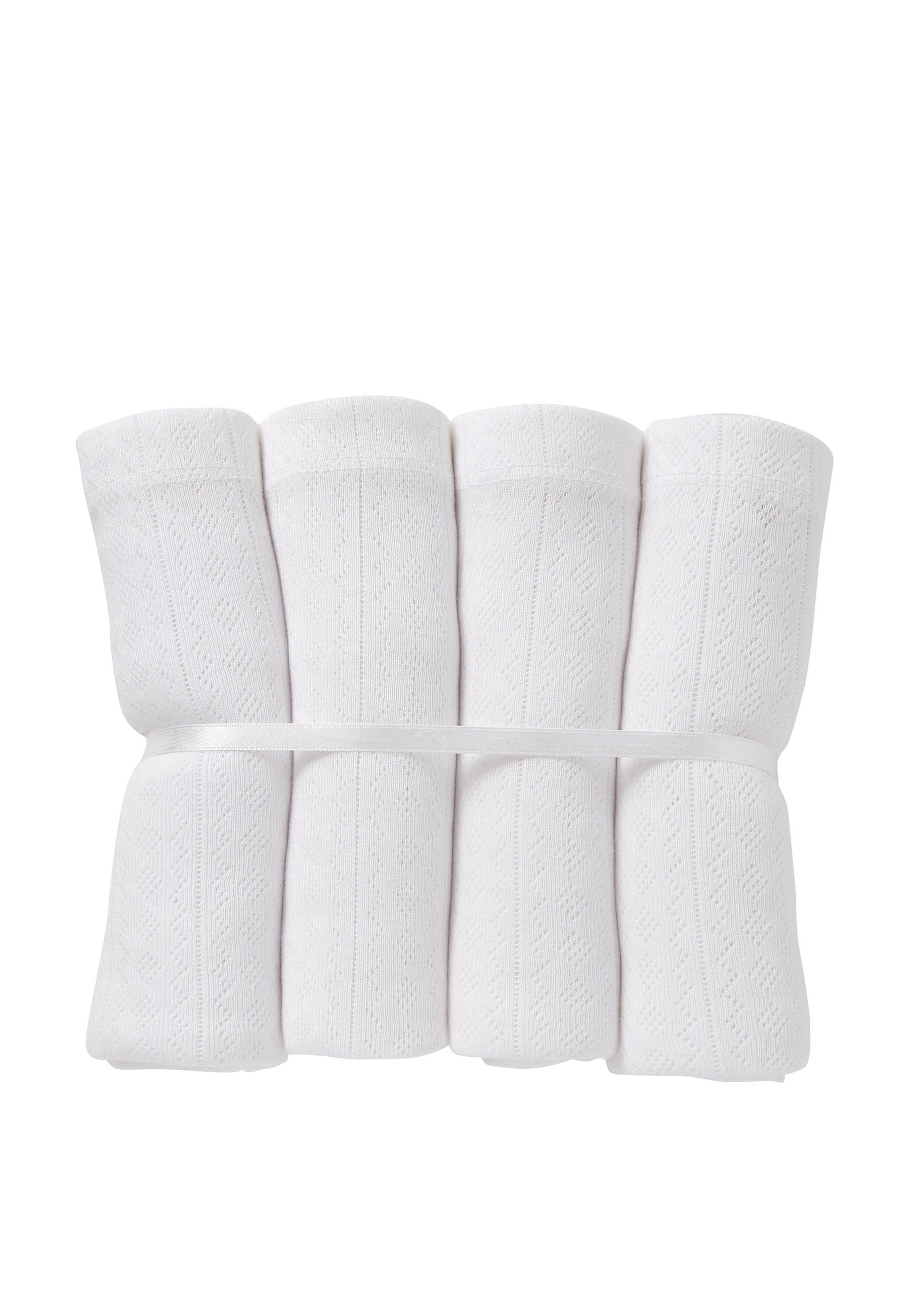 Image of 4er-pack Slips ,maxi Aus Pointelle-material. Damen Weiss 42/44