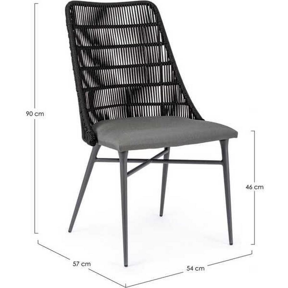 mutoni Gartenstuhl Tablita anthrazit  