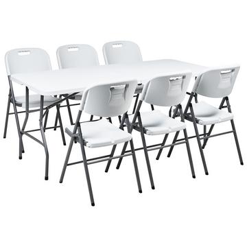 Ensemble de salle à manger de jardin pour 6 personnes en Matière synthétique Moderne CUGNOLI