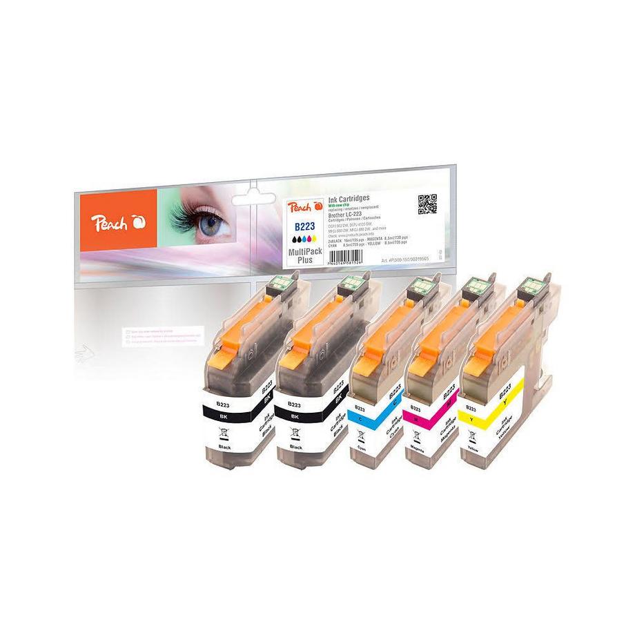Peach  Kit d'encre Brother LC-223 Multipack Plus C, M, Y, 2x BK 