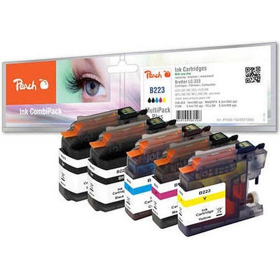 Peach  Kit d'encre Brother LC-223 Multipack Plus C, M, Y, 2x BK 