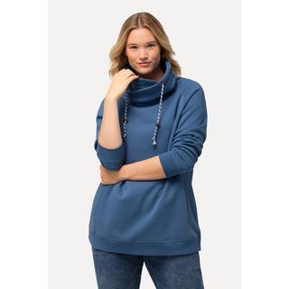 Ulla Popken Sweat-shirt Col Montant Large Poches Manches Longues Raglan  