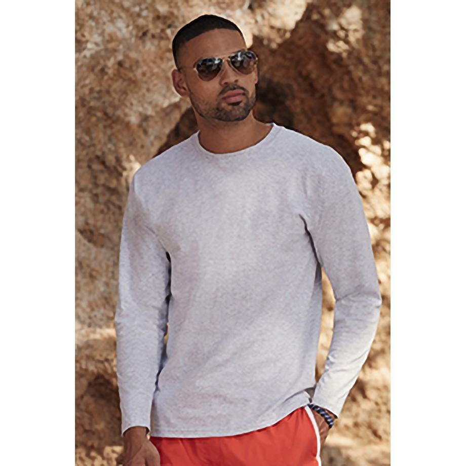 Fruit of the Loom Valueweight Rundhals Langarm T-Shirt  