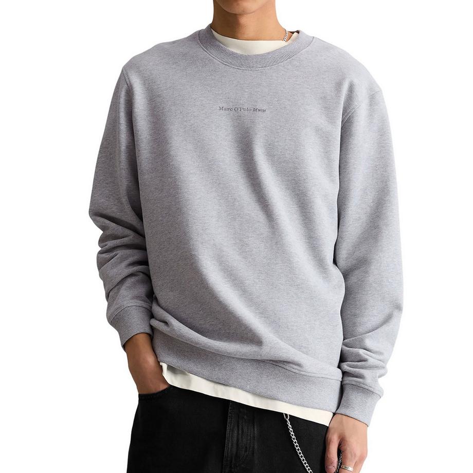Marc O'Polo Denim Sweat-shirt  Pack de 1 Confortable à porter-Crew Neck, Print, Melange, Reg Fit  