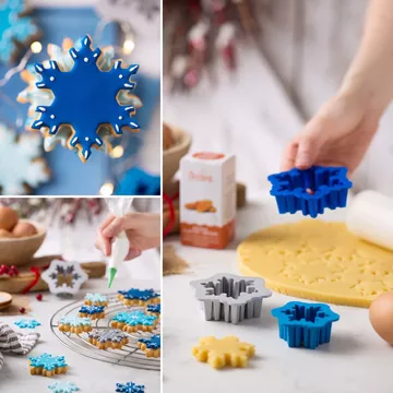 Decora 0255046 moule pour cookies Bleu, Blanc