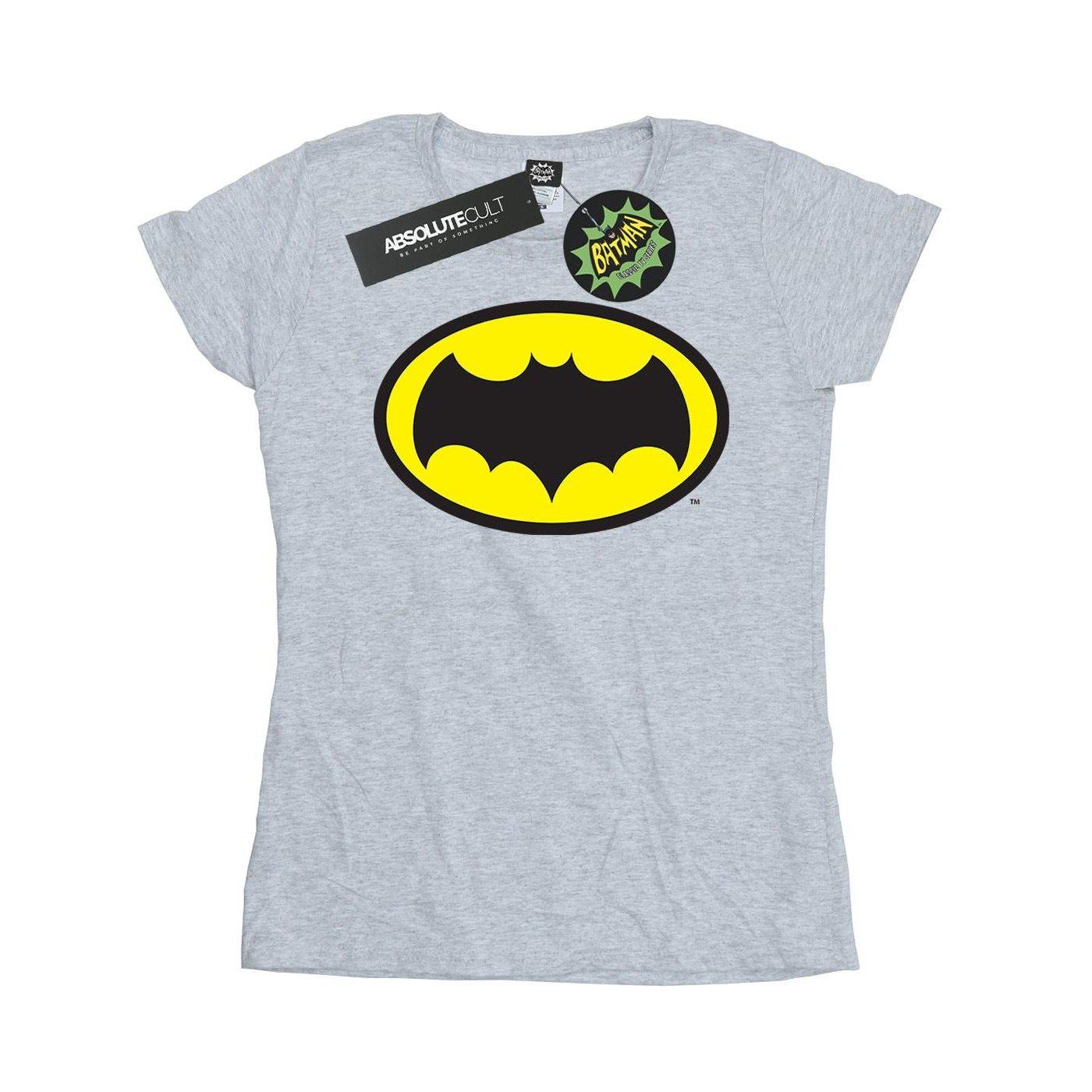 Image of Batman Tv Series Logo Tshirt Damen Grau XXL