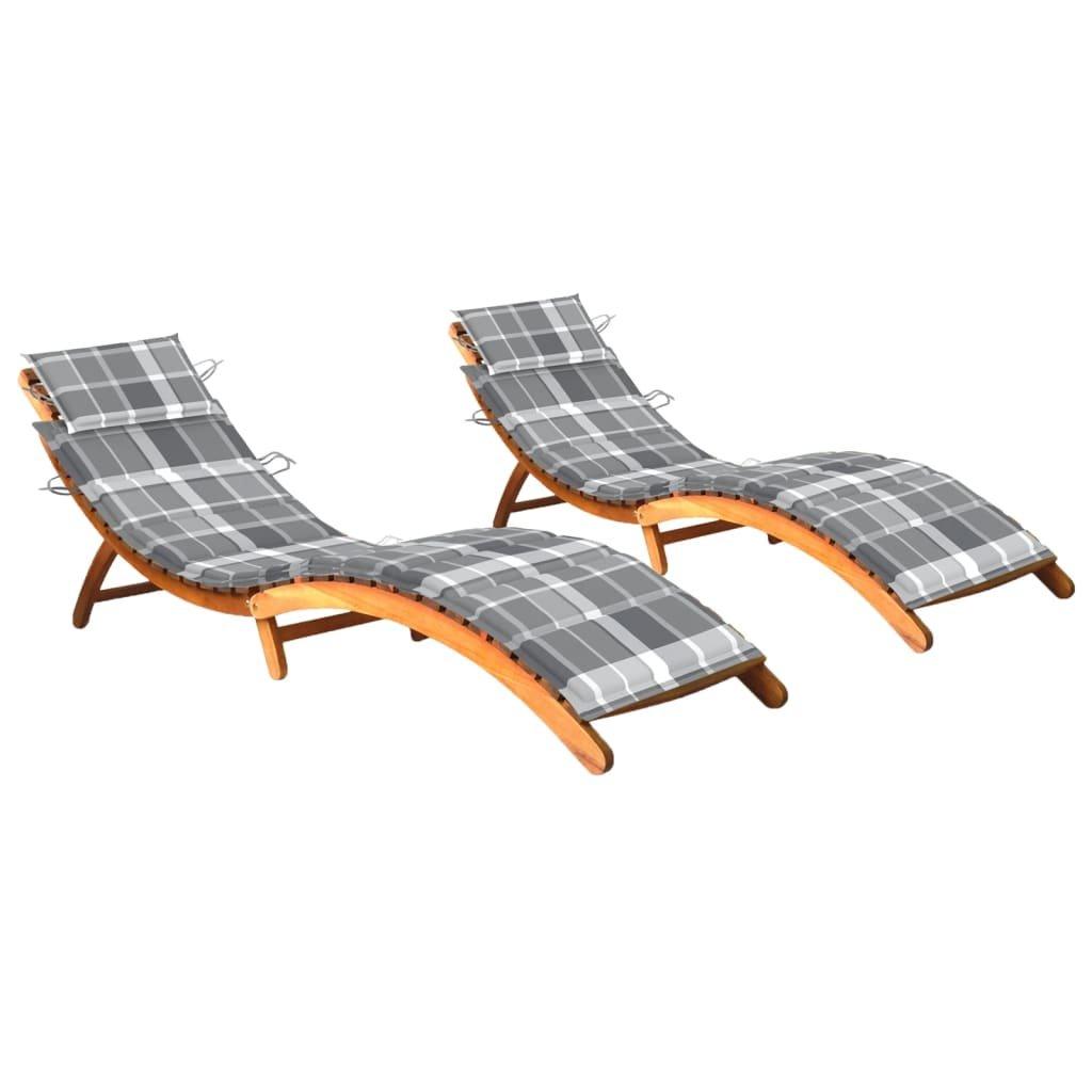 VidaXL Chaise longue bois d'acacia  