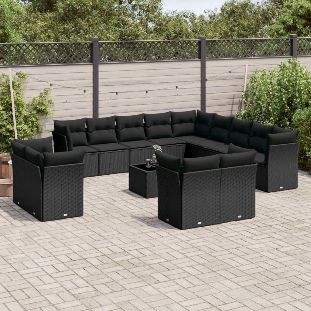 VidaXL set divano da giardino Polirattan  