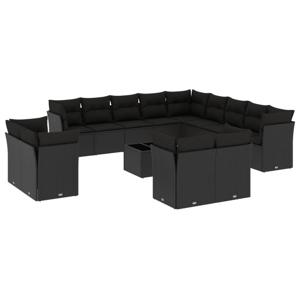 VidaXL set divano da giardino Polirattan  