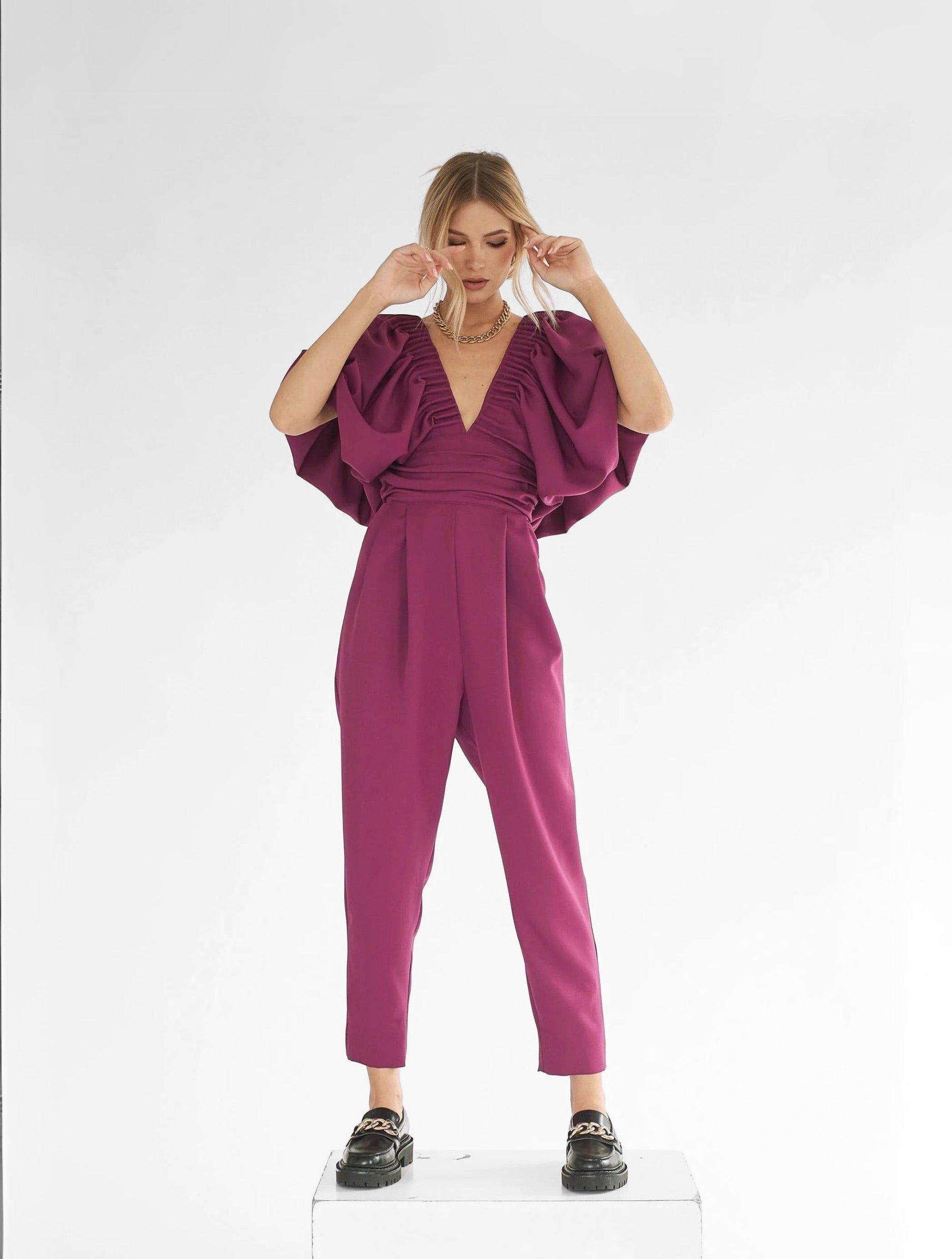 Image of Gaia Jumpsuit Unisex Pink Teal XS