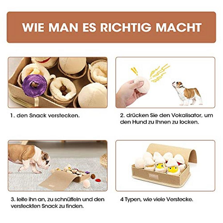 Alopini  Schnüffelteppich für Hunde, interaktives Hundespielzeug für kleine und mittlere Hunde, für 