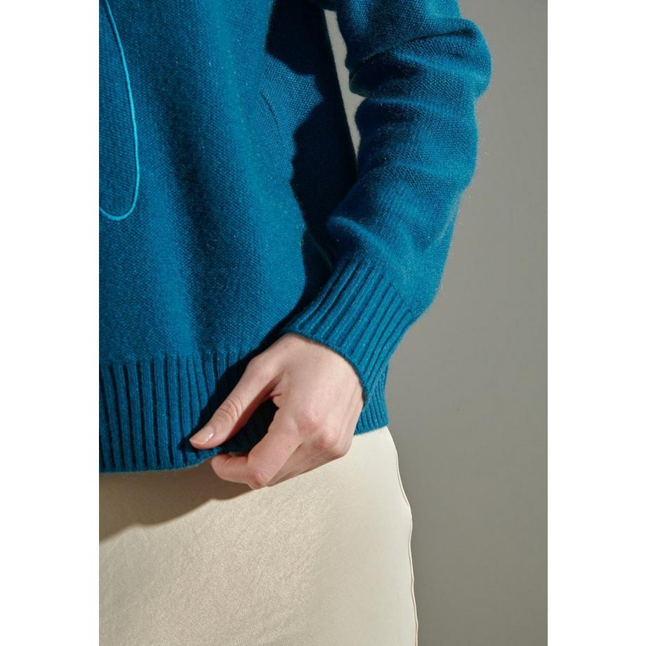 Studio Cashmere8 NAMI 21 Cigale Pull Col Rond Brodé  