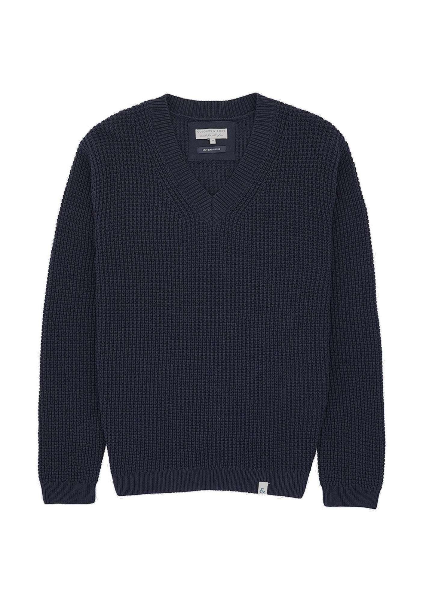 Colours & Sons  Pullover V-Neck-Tuck Stitch 