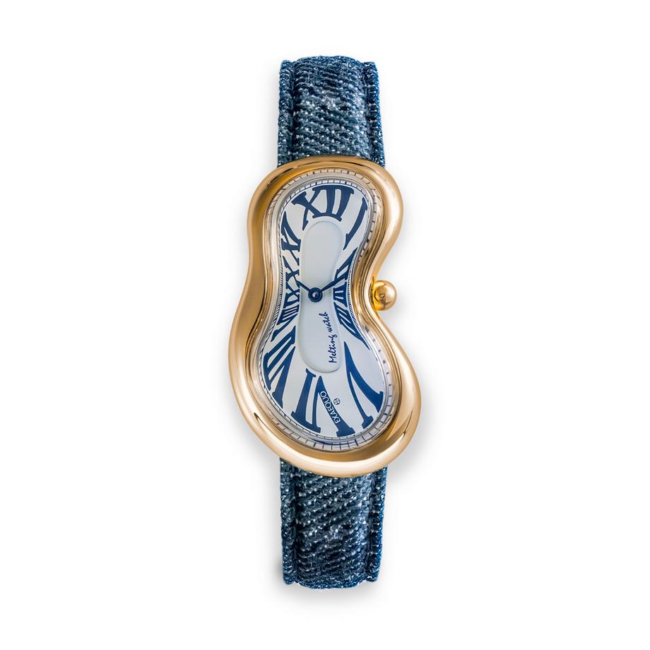 Exaequo  Classic Melting Uhr Edelstahluhr Alternde Jeans - PVD 